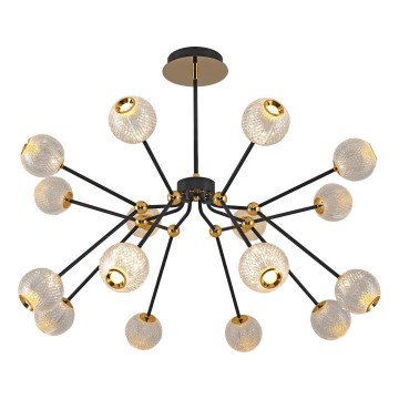 LED-Pendelleuchte mit Stange GELA 16xLED/5W/230V 3000K schwarz/gold