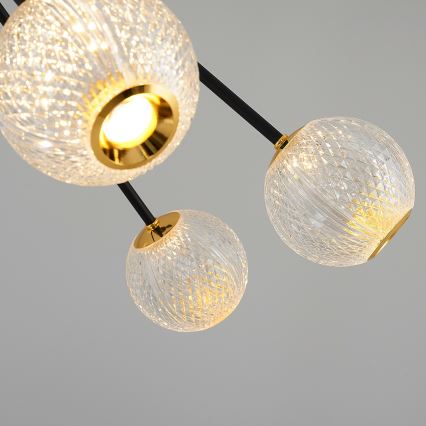 LED-Pendelleuchte mit Stange GELA 16xLED/5W/230V 3000K schwarz/gold