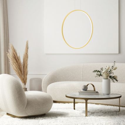 LED Kronleuchter an Kabel SATURNO LED/46W/230V Ø 80 cm IP44 gold