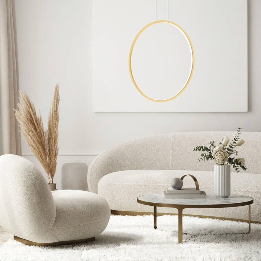 LED Kronleuchter an Kabel SATURNO LED/46W/230V Ø 80 cm IP44 gold