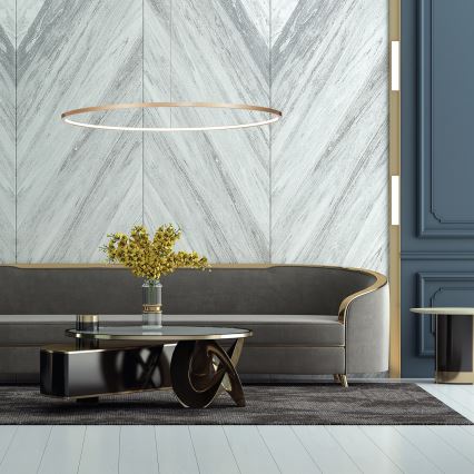 LED Kronleuchter an Kabel SATURNO LED/57W/230V Ø 100 cm IP44 gold