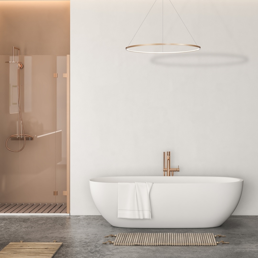 LED Kronleuchter an Kabel SATURNO LED/65W/230V Ø 120 cm IP44 gold