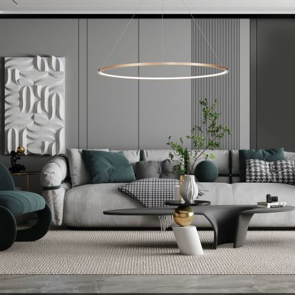 LED Kronleuchter an Kabel SATURNO LED/65W/230V Ø 120 cm IP44 gold