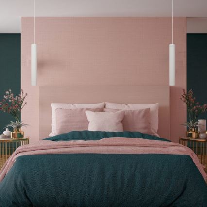 LED Hängeleuchte an Kabel TUBA 1xGU10/4,8W/230V weiß