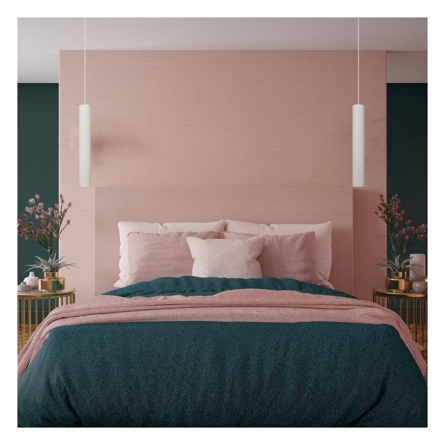 LED Hängeleuchte an Kabel TUBA 1xGU10/4,8W/230V weiß