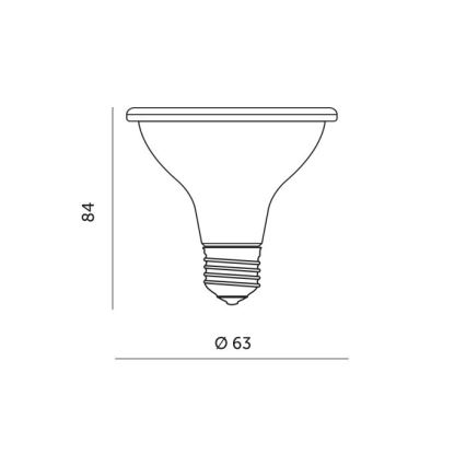 LED Pflanzenlampe PLANTY E27/7W/230V 1200K Schwarz