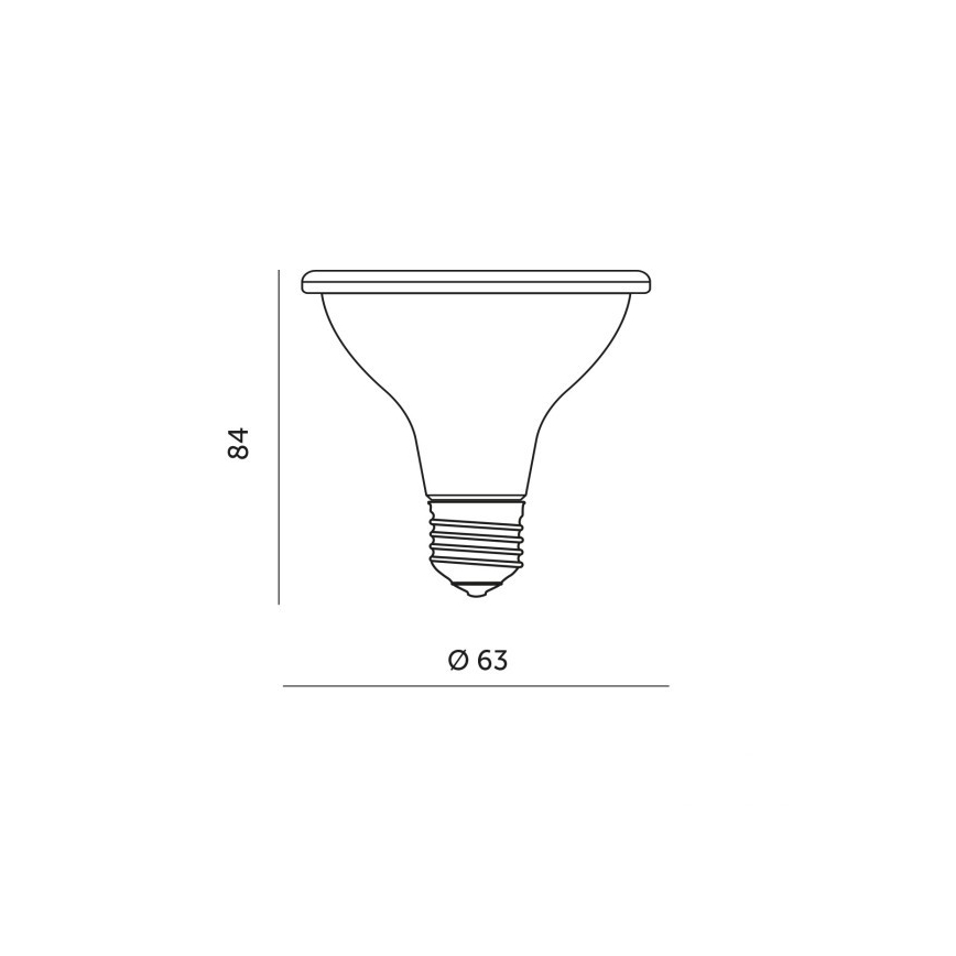 LED Pflanzenlampe PLANTY E27/7W/230V 1200K Schwarz