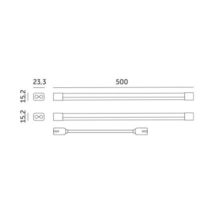 LED Unterbauleuchte für Pflanzenzucht GROWLY 2xLED/8,5W/230V weiß