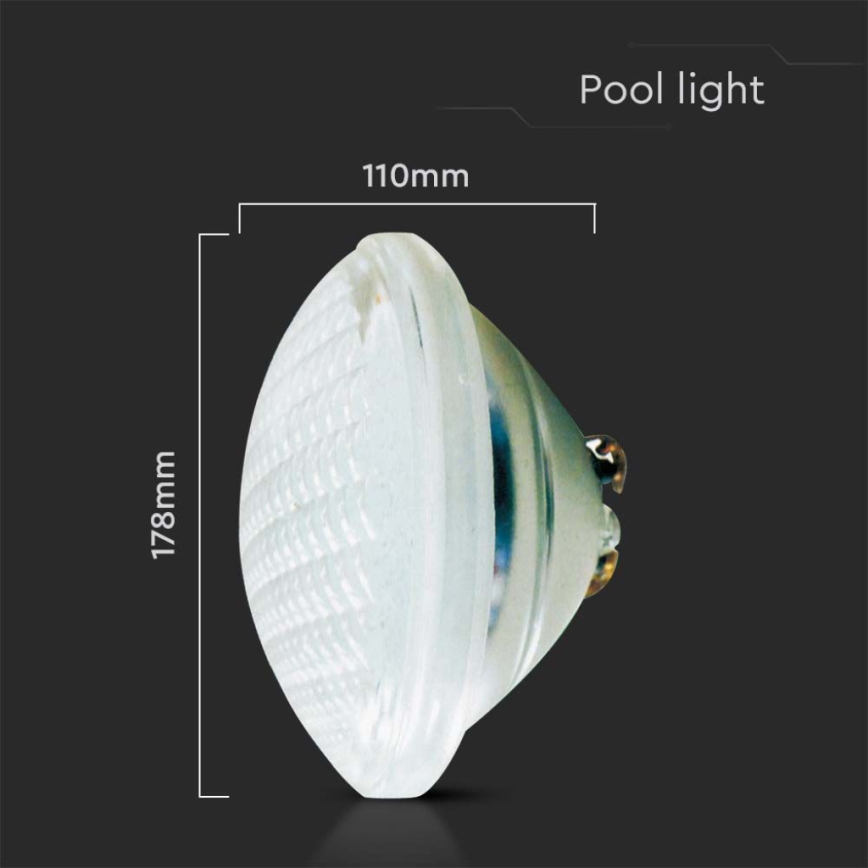 LED Poollampe LED/18W/12V IP68 6500K