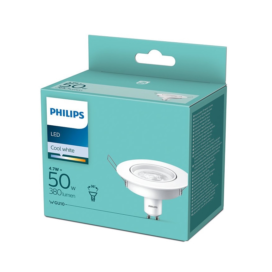 LED-Punktstrahler Philips GU10/4,7W/230V 4000K