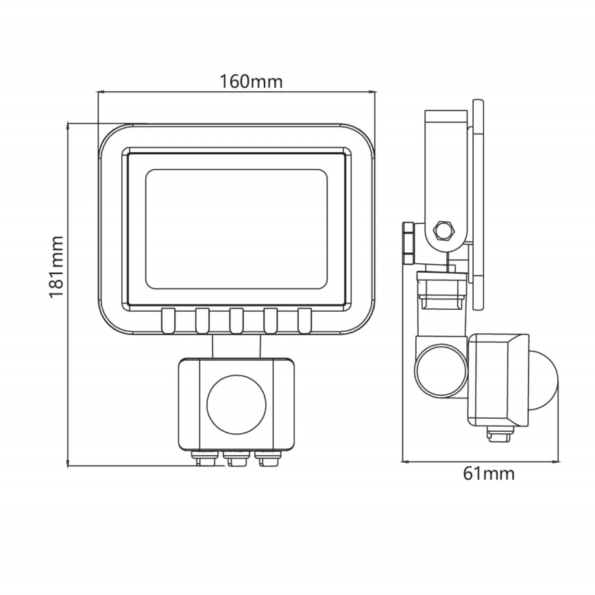 LED Reflektor mit Sensor LED/30W/230V IP65