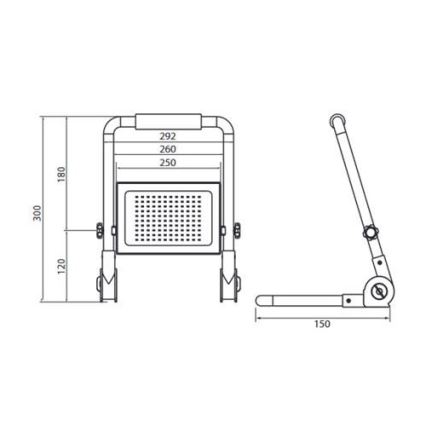 LED Reflektor mit Ständer ADVIVE WORK LED/100W/230V IP65