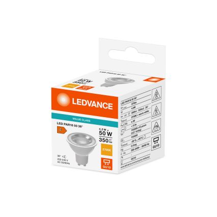 LED-Reflektorlampe PAR16 GU10/4,5W/230V 2700K 36° - Ledvance