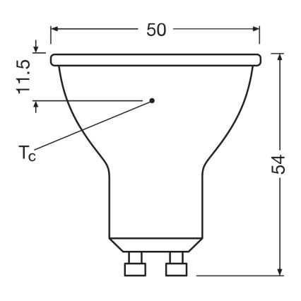 LED Reflektorlampe PAR16 GU10/6,9W/230V 2700K 120° - Ledvance