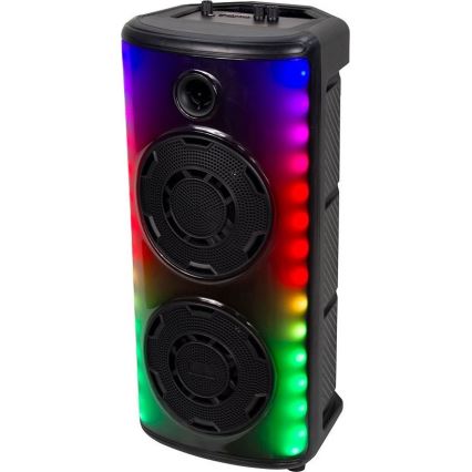 LED RGB Wiederaufladbarer Lautsprecher mit Mikrofon 600W/2400 mAh + Fernbedienung