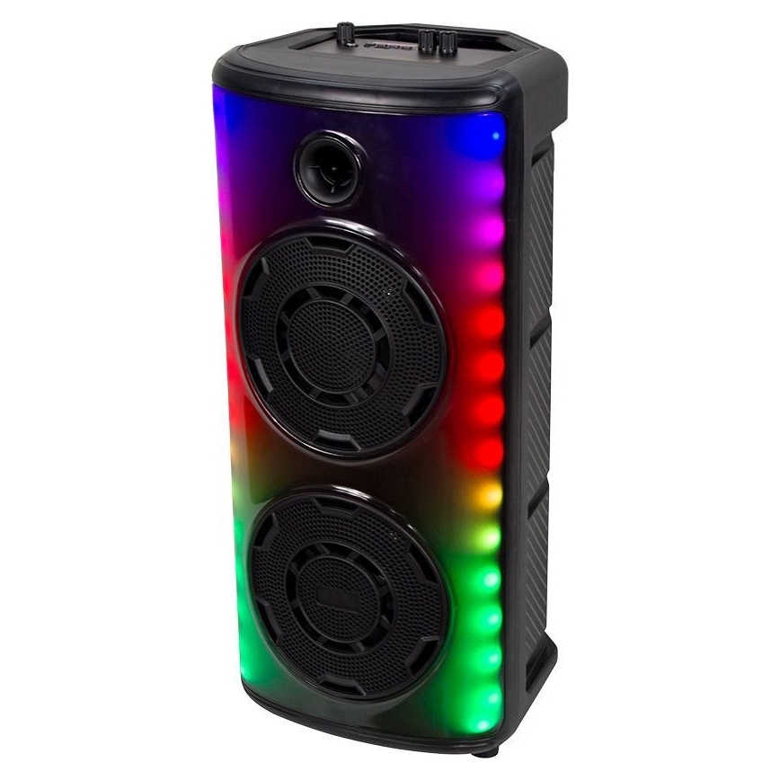LED RGB Wiederaufladbarer Lautsprecher mit Mikrofon 600W/2400 mAh + Fernbedienung