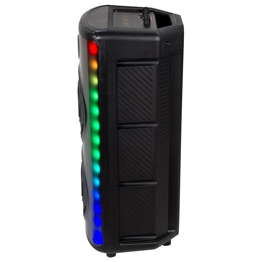 LED RGB Wiederaufladbarer Lautsprecher mit Mikrofon 600W/2400 mAh + Fernbedienung