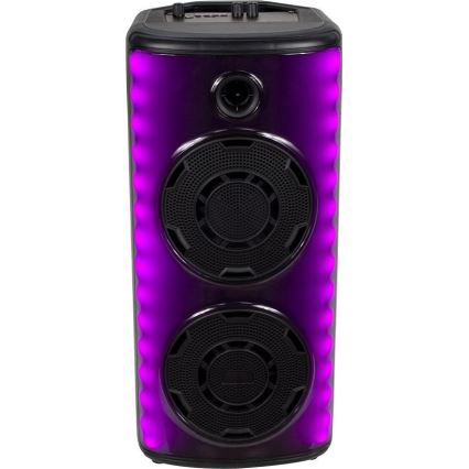 LED RGB Wiederaufladbarer Lautsprecher mit Mikrofon 600W/2400 mAh + Fernbedienung