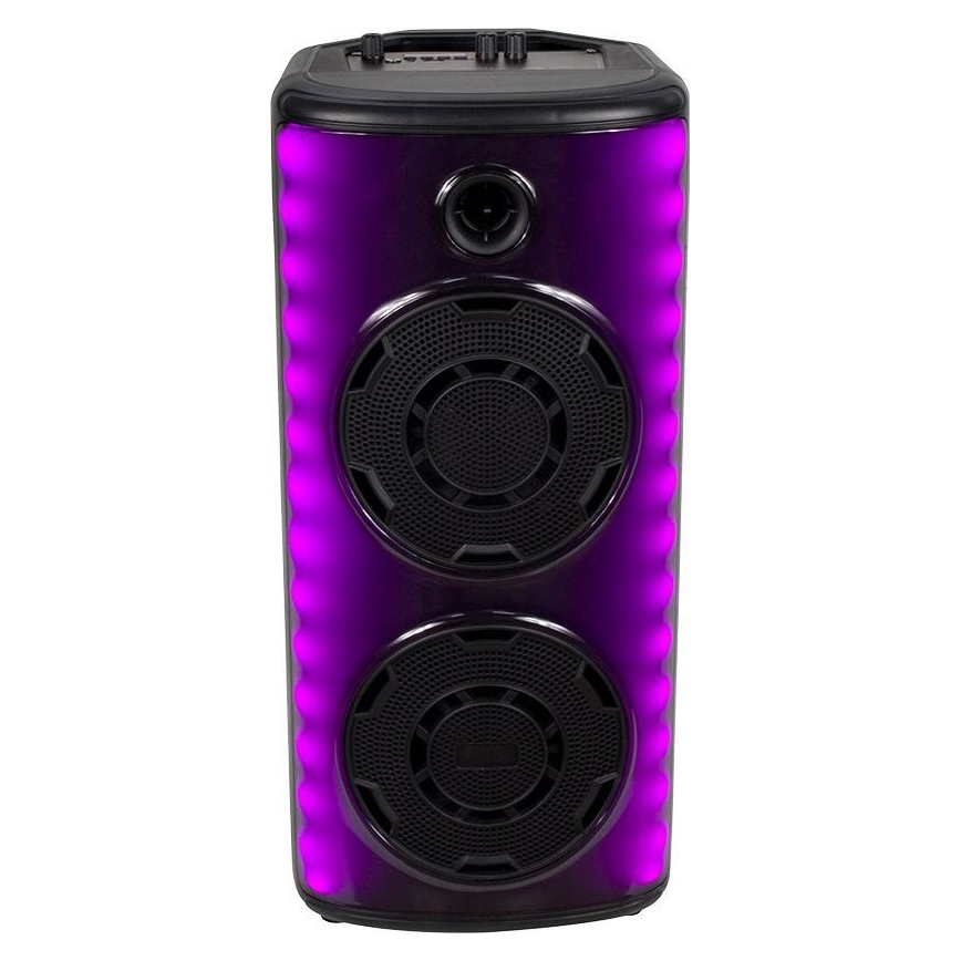 LED RGB Wiederaufladbarer Lautsprecher mit Mikrofon 600W/2400 mAh + Fernbedienung