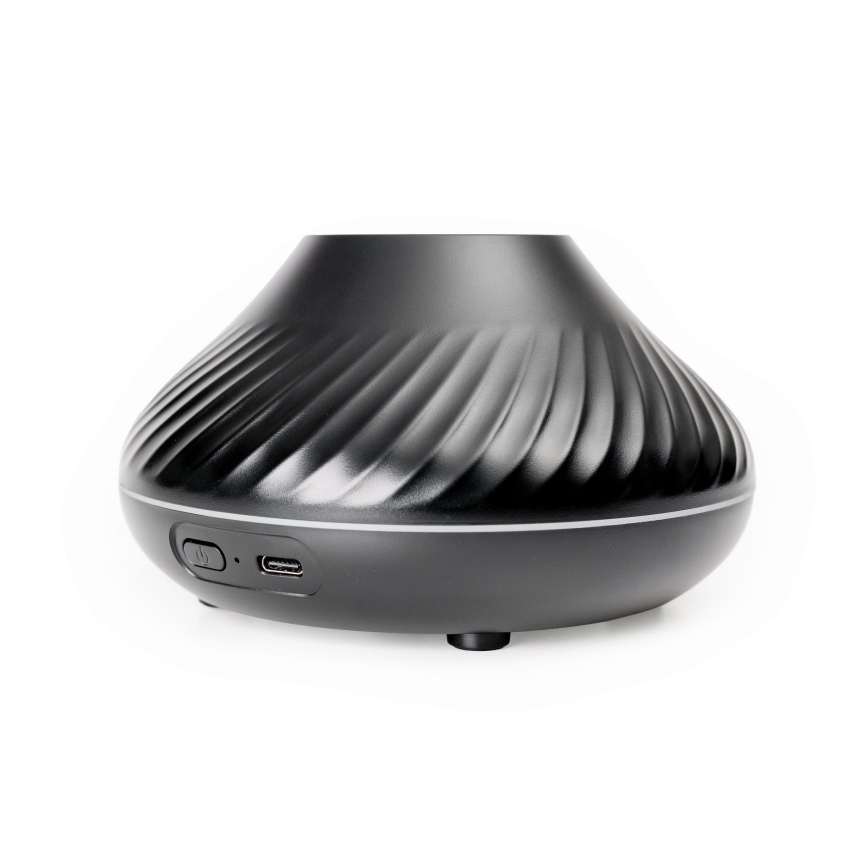 LED RGB Aroma-Diffusor mit Flamme imitation LED/6,5W/5V 130ml schwarz