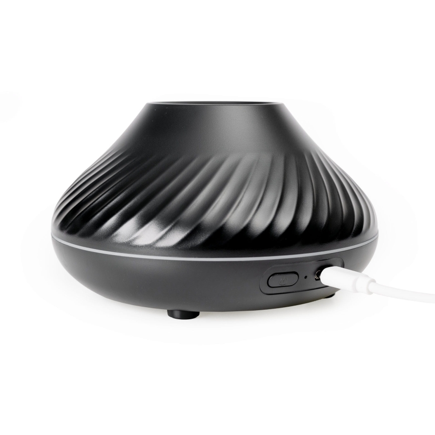 LED RGB Aroma-Diffusor mit Flamme imitation LED/6,5W/5V 130ml schwarz