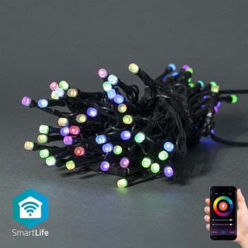 LED RGB Außen-Weihnachtslichterkette 42xLED/8 Funktionen 8m IP65 Wi-Fi Tuya