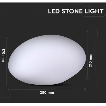 LED RGB Dimmbare Außenlampe LED/1W/230V 28cm IP67 + FB