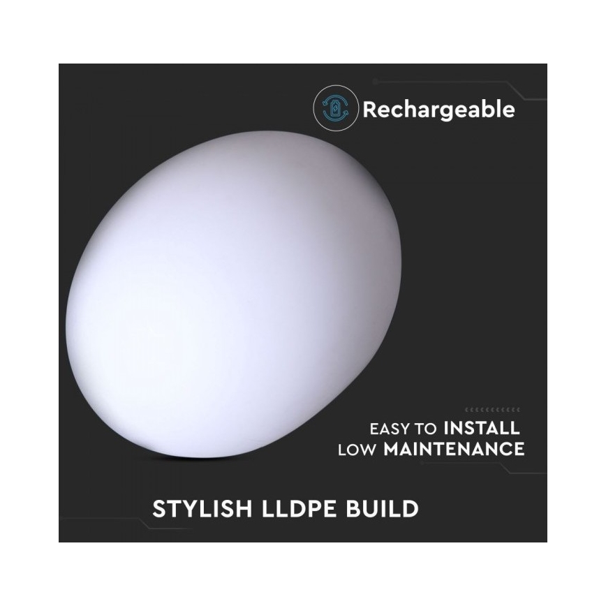 LED RGB dimmbare Außenleuchte LED/1W/5V 1000 mAh 20 cm IP67 + Fernbedienung