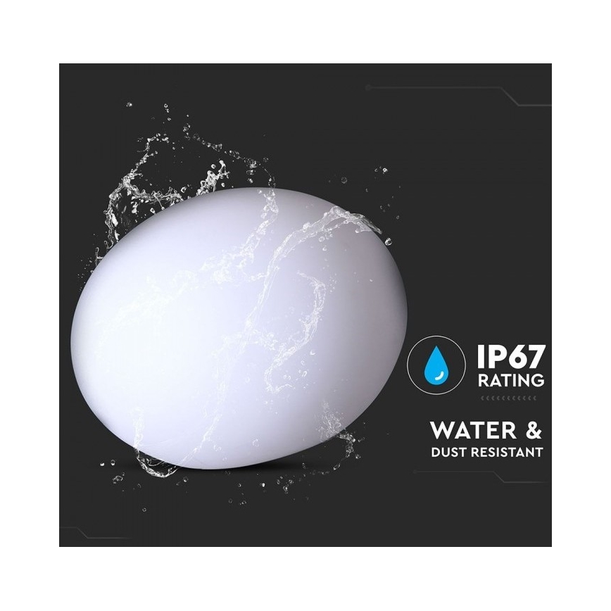 LED RGB dimmbare Außenleuchte LED/1W/5V 1000 mAh 20 cm IP67 + Fernbedienung