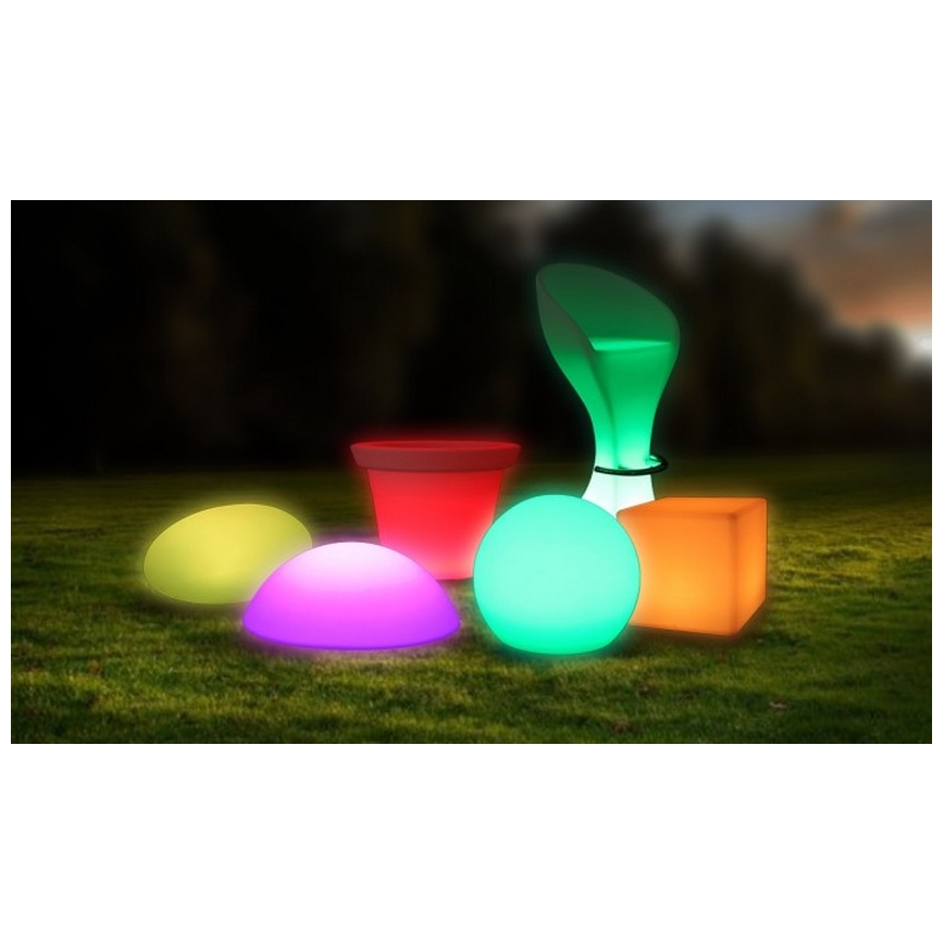 LED RGB dimmbare Außenleuchte LED/1W/5V 1000 mAh 20 cm IP67 + Fernbedienung