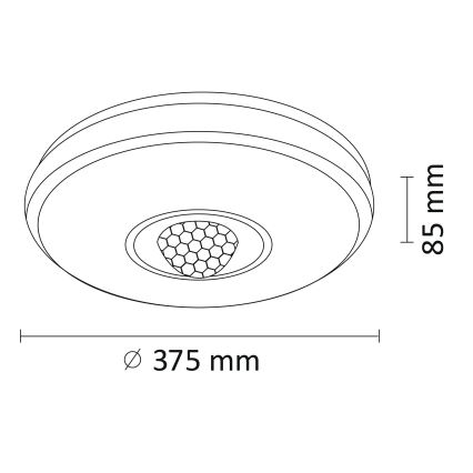 LED RGB Dimmbare Deckenleuchte MAGIC DISCO LED/18W/230V + Fernbedienung