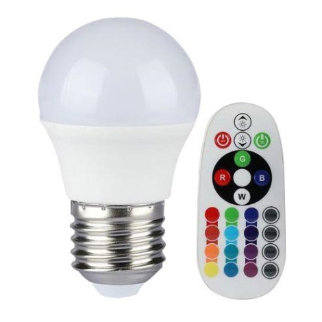 LED RGB Dimmbare Glühbirne E27/3,5W/230V 4000K + FB