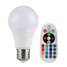 LED RGB Dimmbare Glühbirne E27/6W/230V 2700K + FBV
