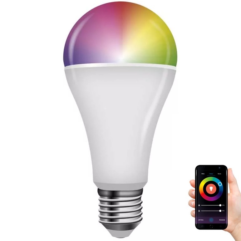 LED RGB dimmbare Glühbirne GoSmart A65 E27/14W/230V 2700-6500K Tuya