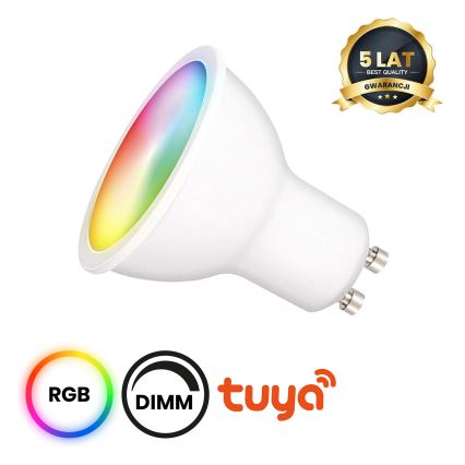 LED RGB Dimmbare Glühbirne GU10/5W/230V 2700-6500K Wi-Fi Tuya