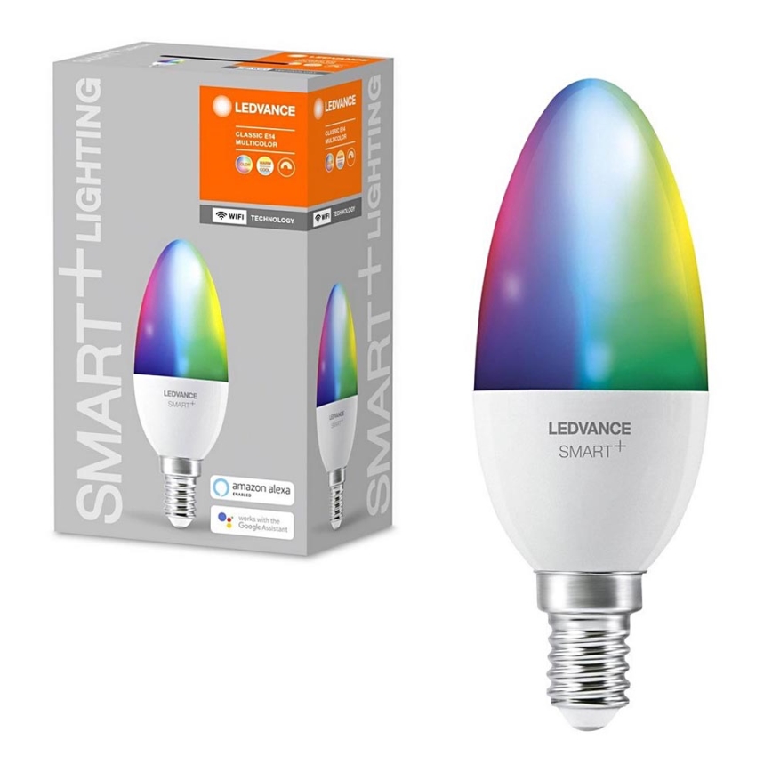 LED RGB Dimmbare Glühbirne SMART+ E14/5W/230V 2700K-6500K Wi-Fi - Ledvance