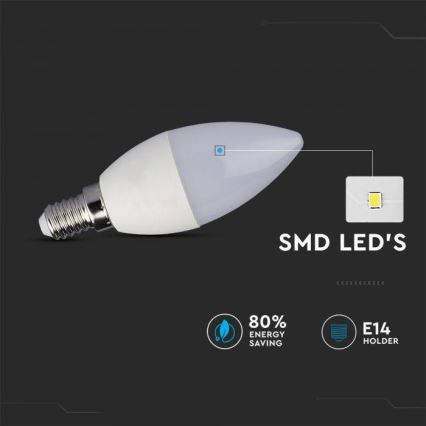 LED RGB dimmbare Lampe E14, 3,5 W, 230 V, 6400 K + Fernbedienung