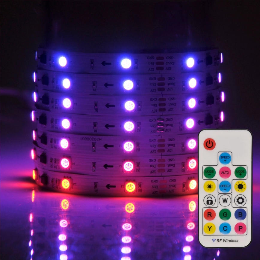 LED RGB dimmbares Band MAGIC 2 m LED/12W/230V + Fernbedienung