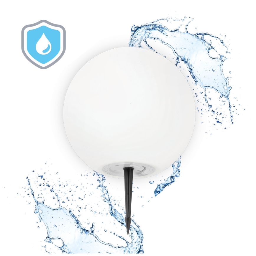 LED RGB dimmbare Solarleuchte GARDEN BALL LED/5W/3,7V 3000K IP54 2200 mAh Ø 30 cm + Fernbedienung