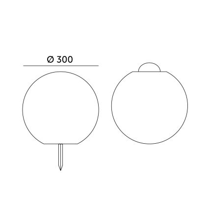 LED RGB dimmbare Solarleuchte GARDEN BALL LED/5W/3,7V 3000K IP54 2200 mAh Ø 30 cm + Fernbedienung