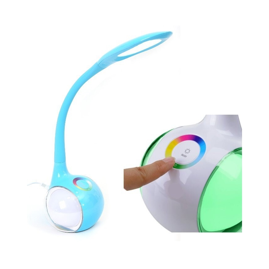 LED RGB dimmbare Tischlampe LED/7W/230V blau
