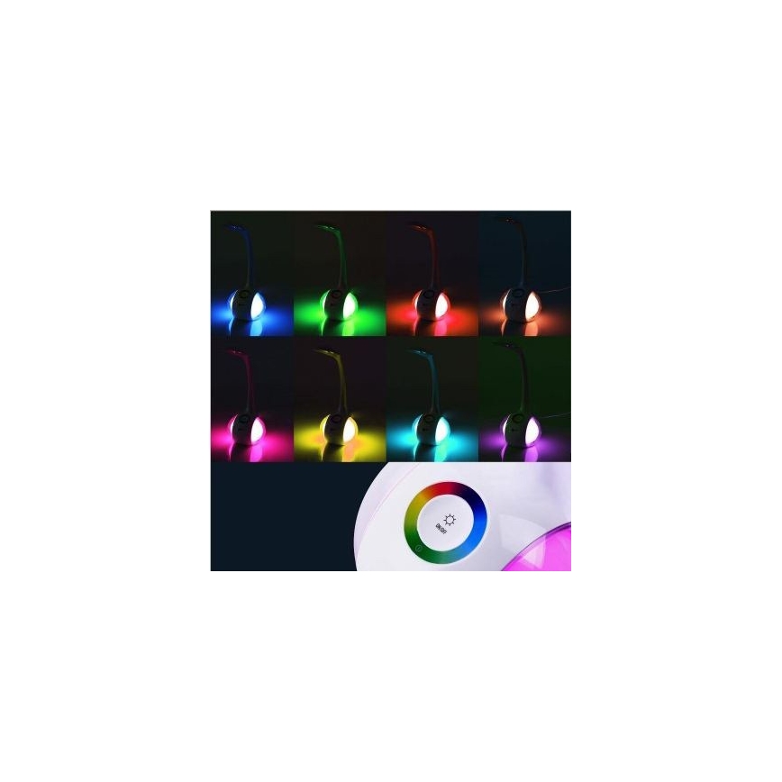 LED RGB dimmbare Tischlampe LED/7W/230V weiß