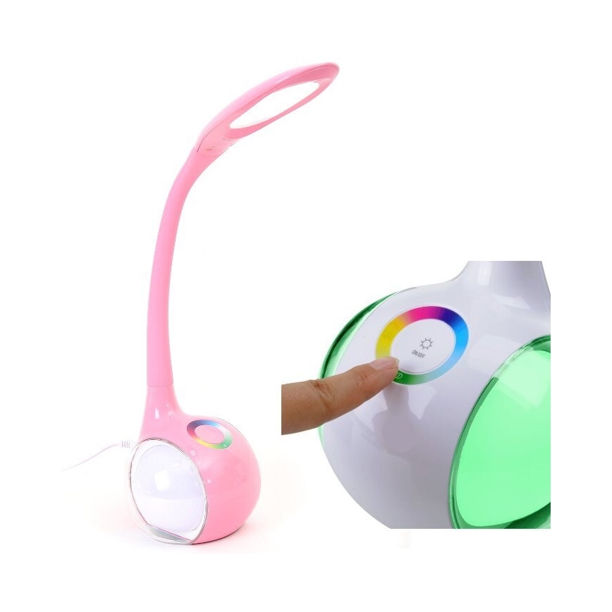 LED RGB dimmbare Tischleuchte LED/7W/230V rosa