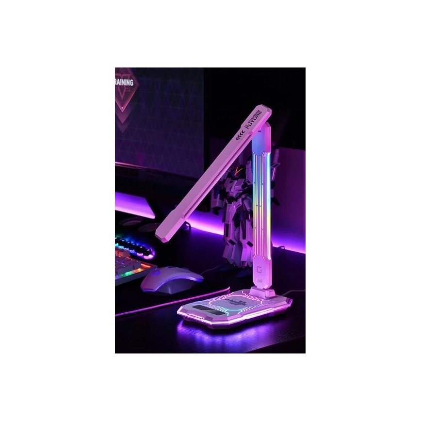 LED RGB dimmbare wiederaufladbare Touch-Tischlampe mit kabellosem Ladegerät LED/7,5W/5V 2700-5300K Weiß