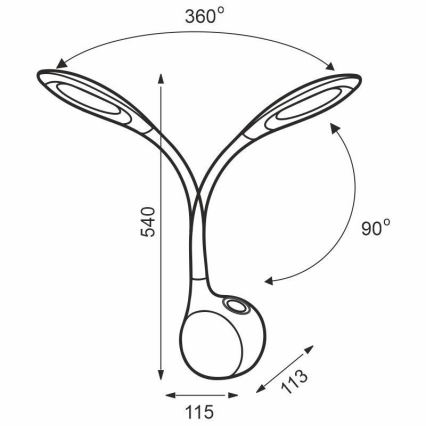 LED RGB Dimmbare Touch-Tischlampe EMILY LED/7W/230V