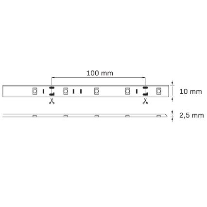 LED RGB dimmbarer Außenlichtstreifen 5m LED/14W/12V IP65 + Fernbedienung