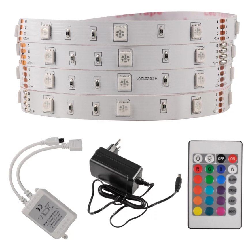 LED RGB dimmbares Band 5m LED/18W/12V IP20 + Fernbedienung