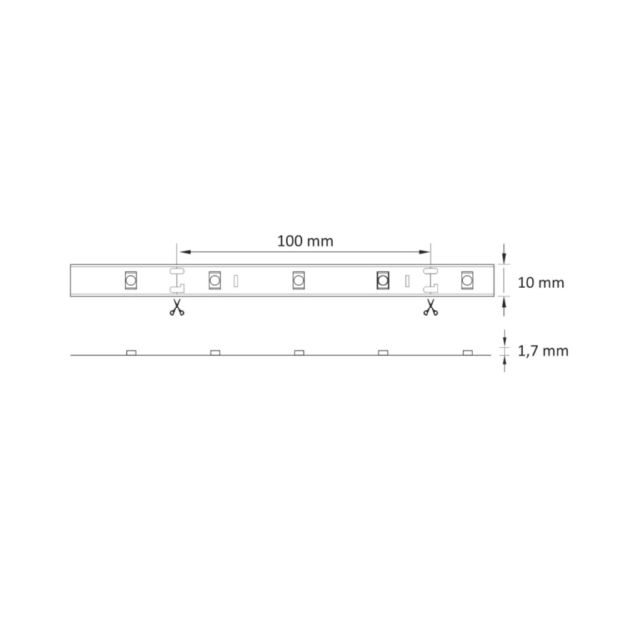 LED-RGB-Dimmstreifen 5m LED/18W/12V IP20