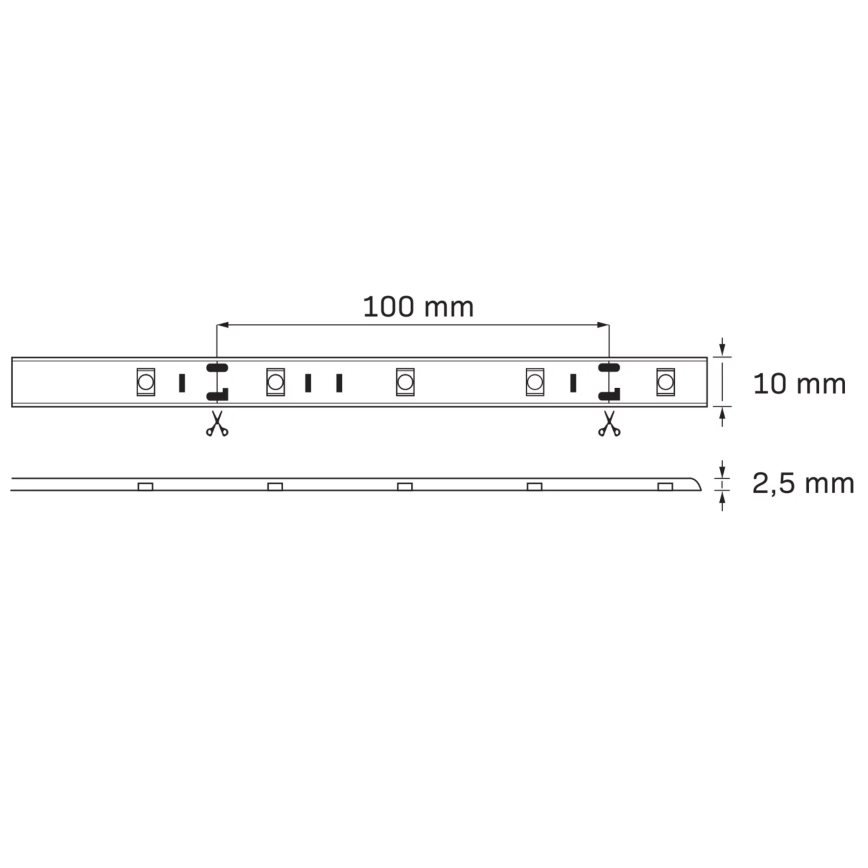 LED-RGB-Dimmstreifen für den Außenbereich 5m LED/14W/12V IP65