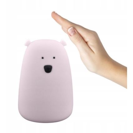 LED RGB Kinder-Touch-Lampe BEAR LED/0,8W/5V rosa + USB